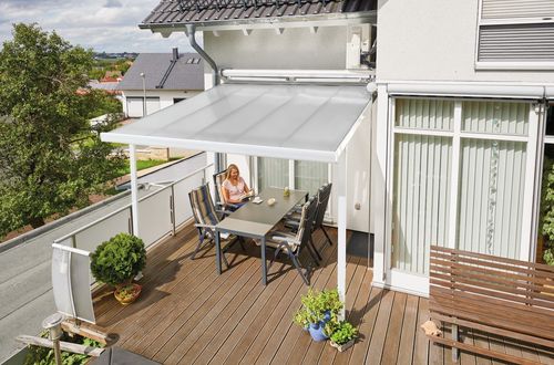 Gutta Terrassendach Bausatz Typ A, weiß (3,06 x 3,06 m)