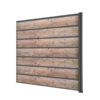 Zaun / Sichtschutz Erweiterung: 1 Pfosten anthrazit + Schichtstoffplatten Holzoptik, 194 x 186 cm