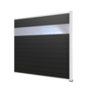 Zaun / Sichtschutz Erweiterung: 1 weißer Pfosten + graue WPC Dielen, 194 x 186 cm