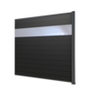 Zaun / Sichtschutz Erweiterung: 1 Pfosten anthrazit + graue WPC Dielen, 194 x 186 cm