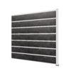 Zaun / Sichtschutz Erweiterung: 1 Pfosten weiß + Schichtstoffplatten anthrazit, 194 x 186 cm