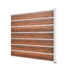 Zaun / Sichtschutz Erweiterung: 1 Pfosten weiß + Schichtstoffplatten rostoptik, 194 x 186 cm