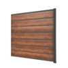 Zaun / Sichtschutz Erweiterung: 1 Pfosten anthrazit + Schichtstoffplatten Rostoptik, 194 x 186 cm