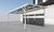 Gutta Seitenwand Carport weiß, WPC Dielen grau + PC Paneele, 582 x 186 cm