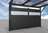 Gutta Rückwand Carport anthrazit, WPC Dielen grau + PC Paneele, 296 x 186 cm